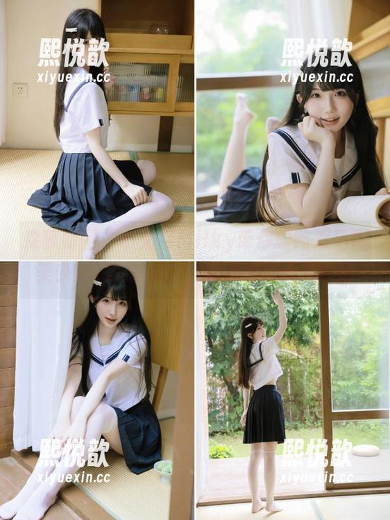 森萝财团 - 小奶糕Milky带你领略双马尾美少女的白丝美腿，极致写真美图合集
