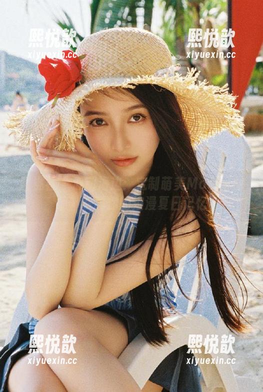 蜜桃社 - 心动海边：定制萌美Moemi图集，专属你的浪漫夏日记忆